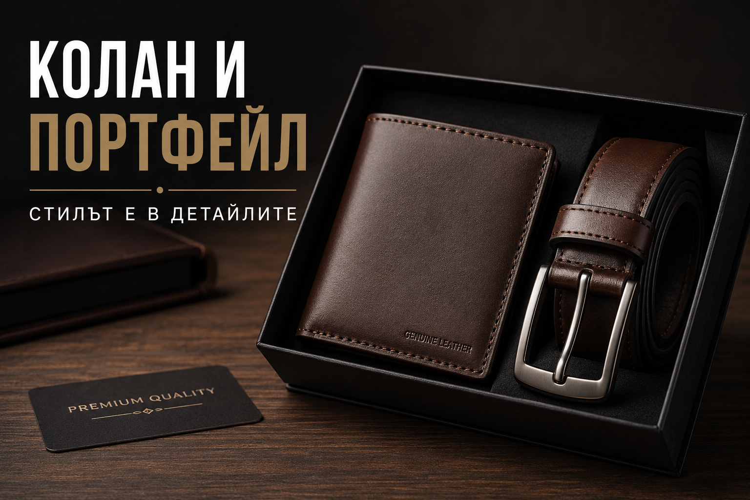 колан и портфейл